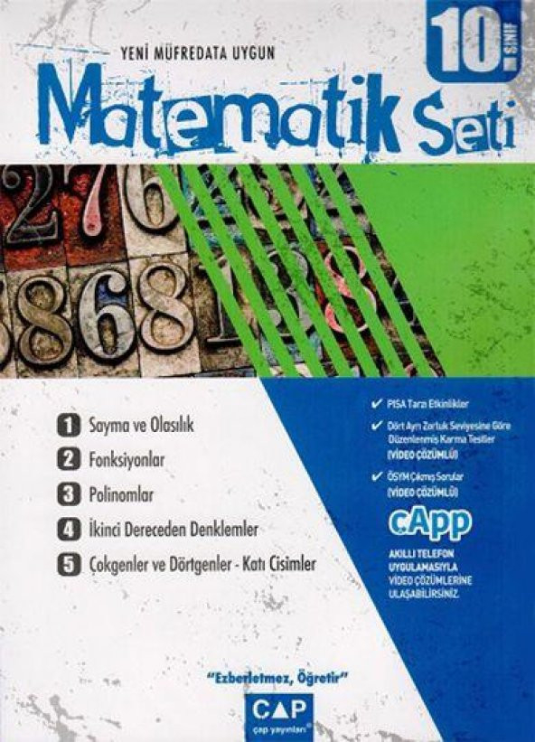 Çap Yayınları 10. Sınıf Anadolu Lisesi Matematik Seti