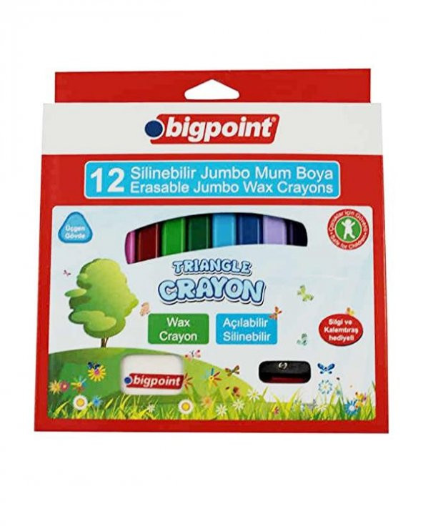 Bigpoint 12’li Silinebilir Jumbo Mum Boya