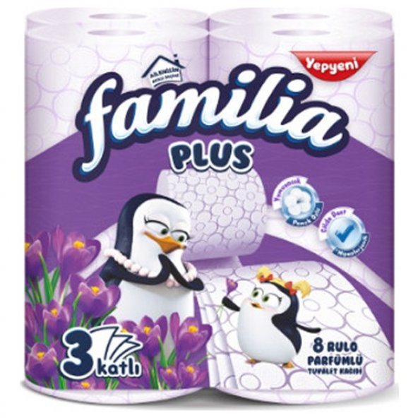 Familia KB 3 Katlı Parfümlü 8 Rulo Tuvalet Kağıdı