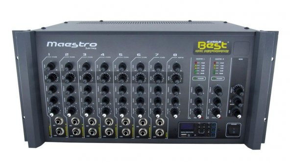 Best Maestro AN400SUT2 Anfi 2x400 Watt 8 Kanal Ekho + USB + Çift Trafolu