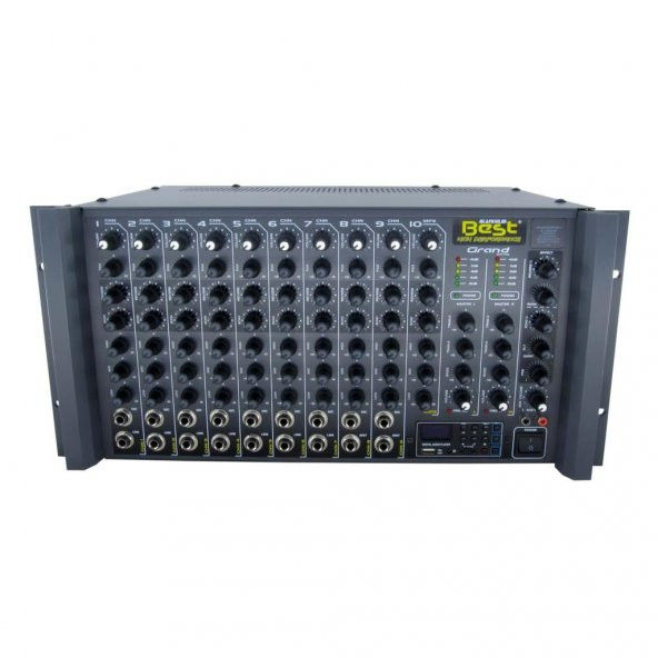 Best Grand AN400RSUT2 Anfi 2x400 Watt 10 Kanal Reverb + USB + Çift Trafolu