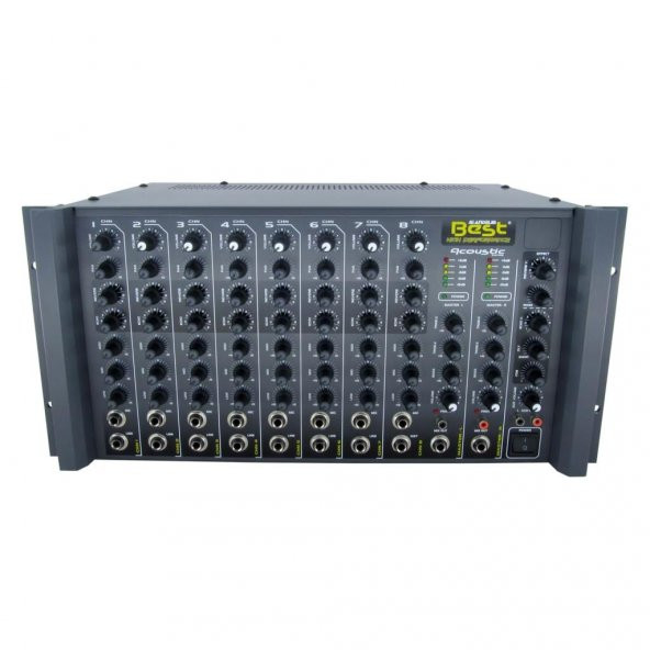 Best Acoustic AN8200RST Anfi 2x200 Watt 8 Kanal Reverb + Trafolu