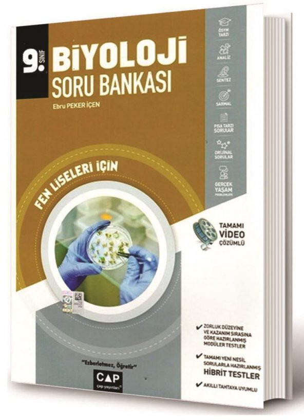 9.Sınıf Fen Lisesi Biyoloji Soru Bankası Çap Yayınları