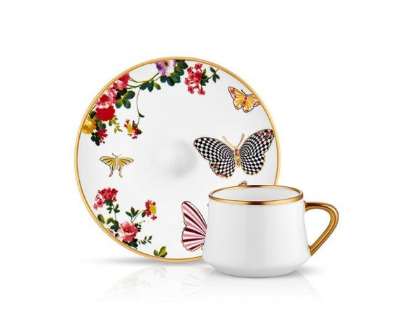 Koleksiyon Sufi Türk Kahve Seti 6 lı Mariposa - 2