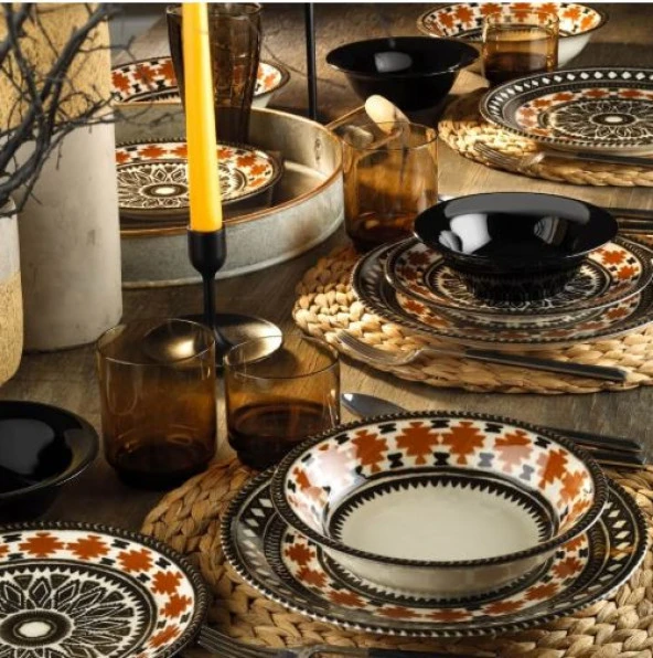 Kütahya Porselen Nono Cream 24 Parça Yemek Seti 89067 - 2