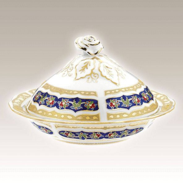 Kütahya Porselen 20 cm El Yapımı Şekerlik Dekor No 3880 - 2