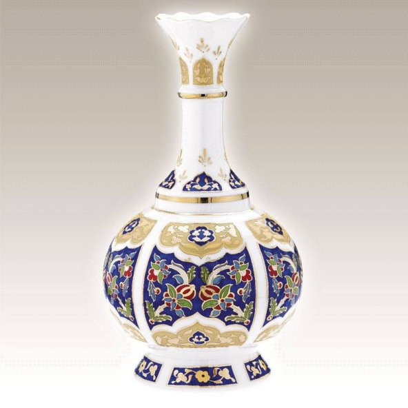 Kütahya Porselen El Dekoru Haliç 25 cm Vazo Dekor No: 013880 - 3