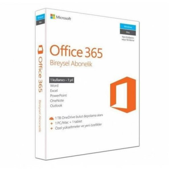 Microsoft Office 365 Bireysel Box 32/64Bit QQ2-00521