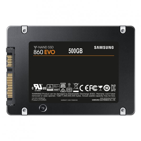 Samsung 860 Evo MZ-76E500BW 2.5" 500 GB SATA 3 SSD - 3