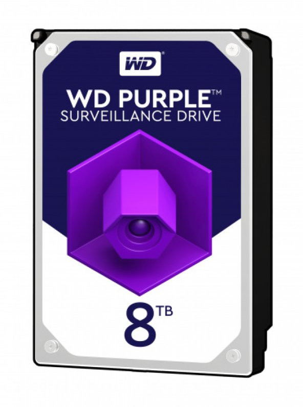 WD Purple WD82PURZ 8TB 3.5" 7200Rpm 256MB SATA 6Gb/s 7x24 Güvenlik Diski