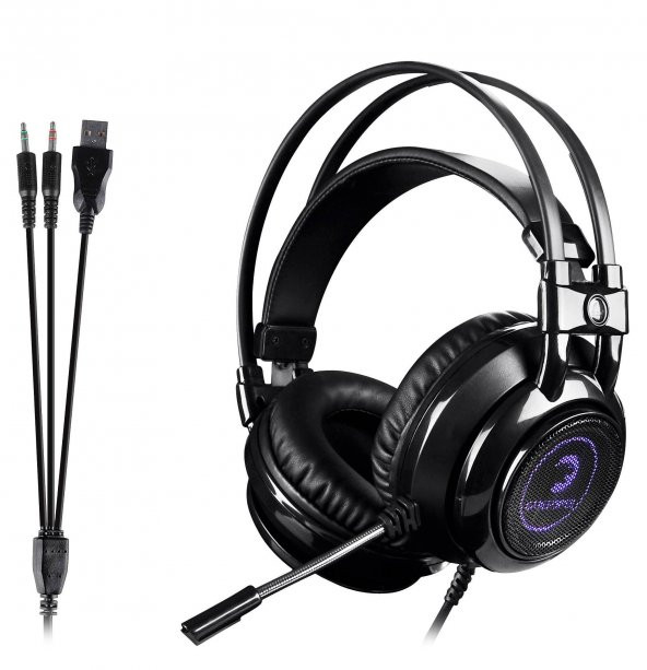 GamePower Magnus V2 Gaming Kulaklık Neodimyum 50mm Sürücüler 113dB Hassas Mikrofon -43dB RGB LED Aydınlatmalı USB ve 3.5mm Bağlantı - 5