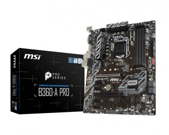 MSI B360-A Pro Intel B360 Soket 1151 DDR4 2666MHz ATX Gaming (Oyuncu) Anakart