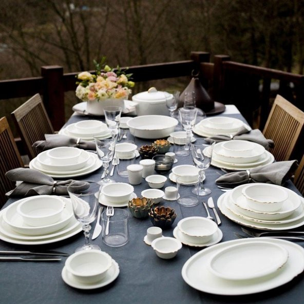 Koleksiyon Eser-i İstanbul Yemek Takımı Altın 120 Parça