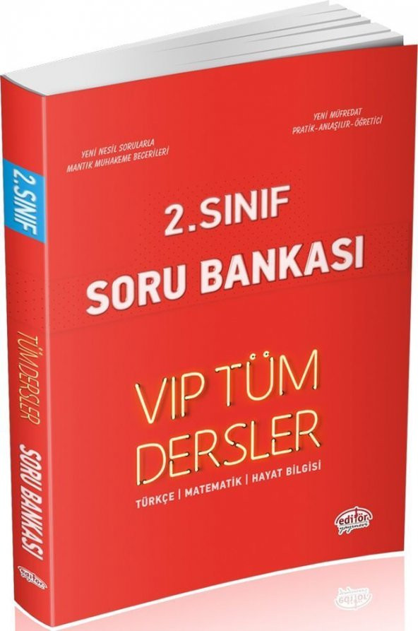 Editör Yayınları 2. Sınıf Tüm Dersler VIP Soru Bankası Kırmızı Kitap