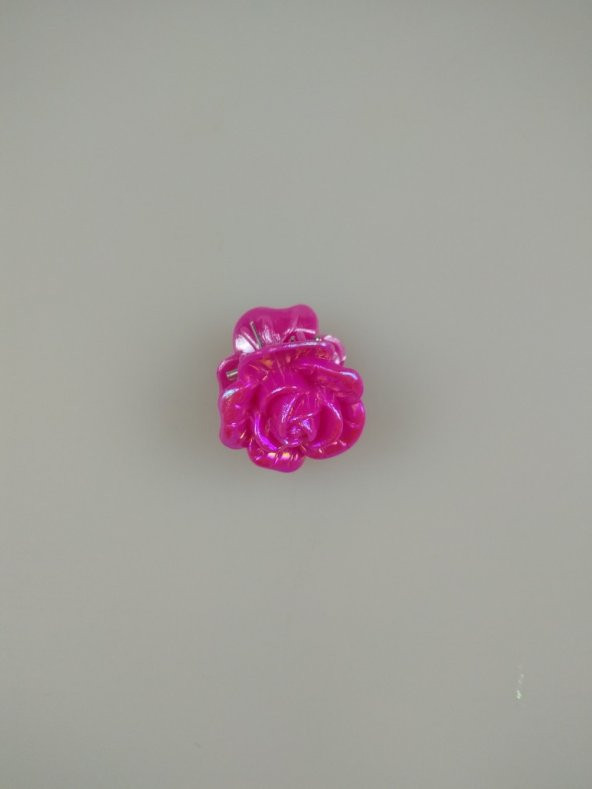 KISKAÇLI MANDAL TOKA RENKLİ GÜL ÇİÇEK 1 ADET 2CM - 2