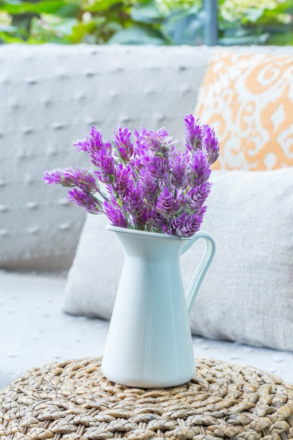1Adet Pembe Lavandula Yapay Akdeniz Çiçek