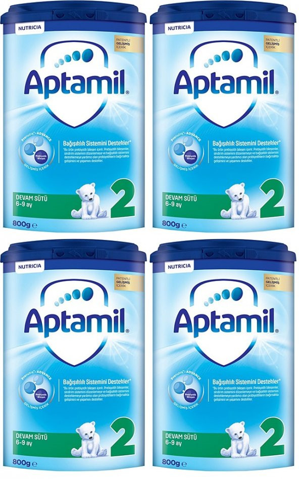 Aptamil Devam Sütü 2 Numara 800 gr. ( 4 lü Paket )