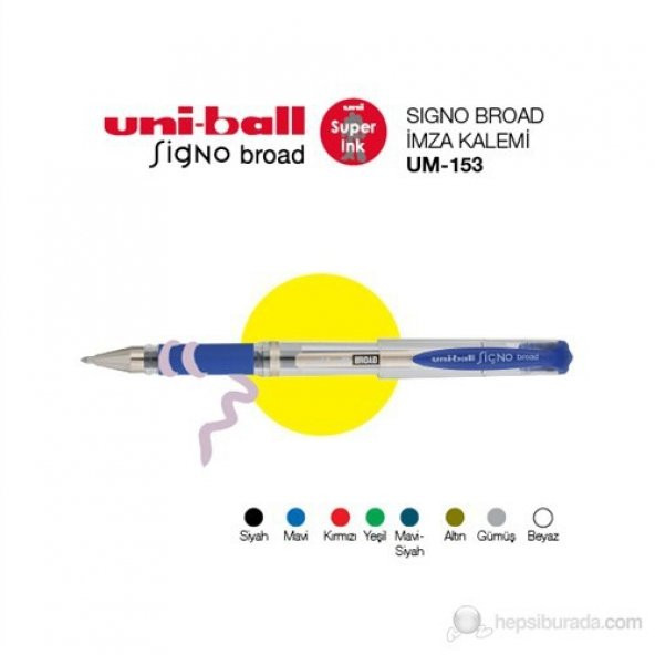 Uni-ball Signo Broad İmza Kalemi 1,0 1li (UM-153)-Mavi