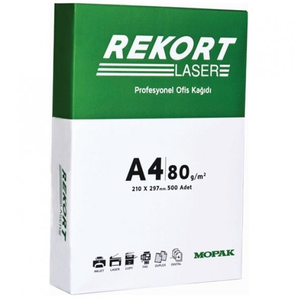 Rekort A4 80 Gr/m² Fotokopi Kağıdı (5li Paket / Koli)