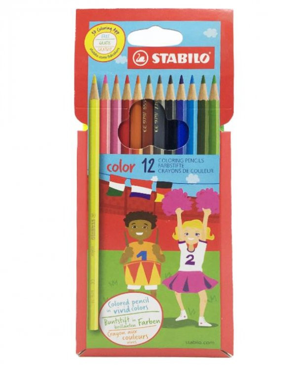 Stabilo İnce Kuru Boya Kalem Seti 12'li ürün görseli