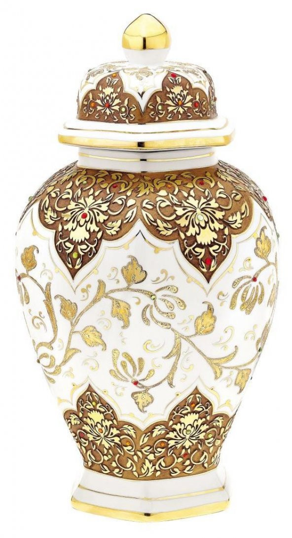 Kütahya Porselen Sırküpü Kavanoz 30 Cm Dekor No:2003695