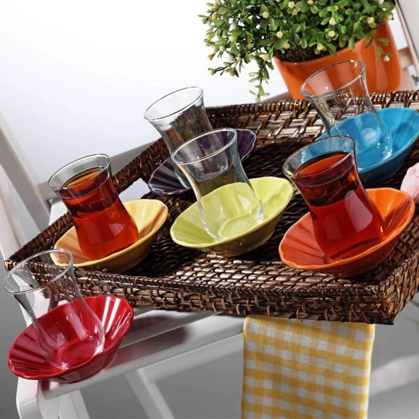 Kütahya Porselen Harlek Asori Çay Takımı