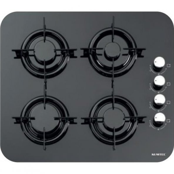 Kumtel Ko40Tshdf Siyah Cam Set Üstü Oval Kenarlı Doğalgazlı Ocak - 2