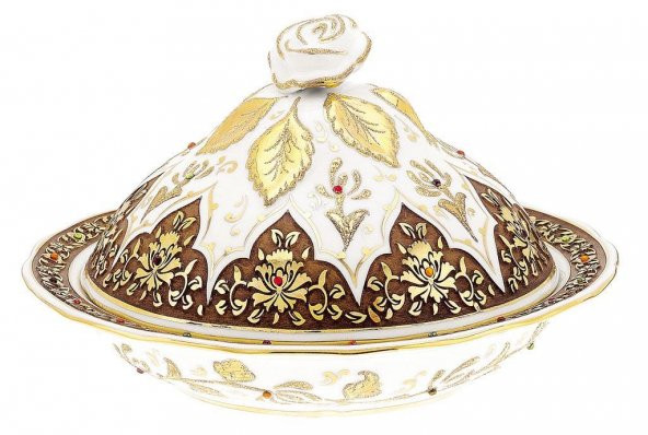 Kütahya Porselen Sultan 20 cm Oymalı Şekerlik
