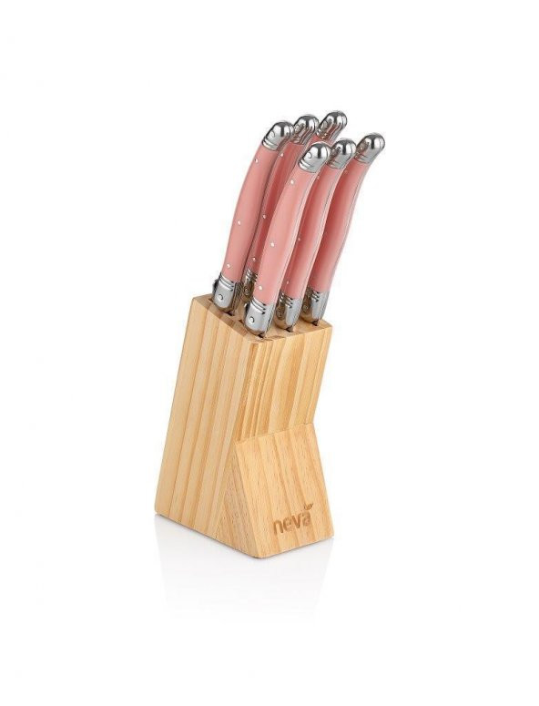 Neva N2574 Sweet 6lı mini bıçak seti-Pembe