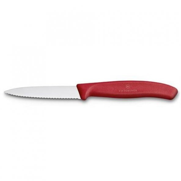 Victorinox 8Cm Soyma Bıçağı (Testere Ağızlı) Kırmızı