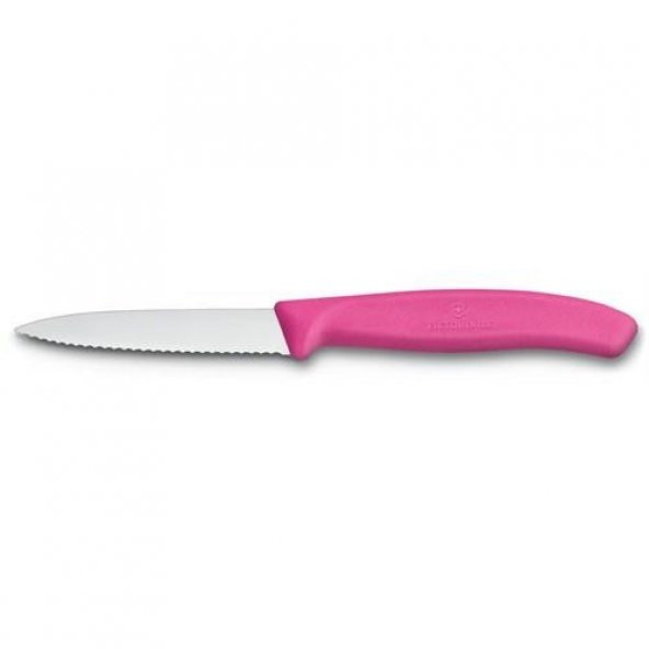 Victorinox 8Cm Soyma Bıçağı (Testere Ağızlı) Pembe