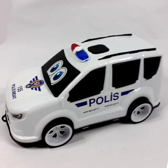 Büyük Boy Oyuncak Polis Aracı Arabası 36x13x16 cm