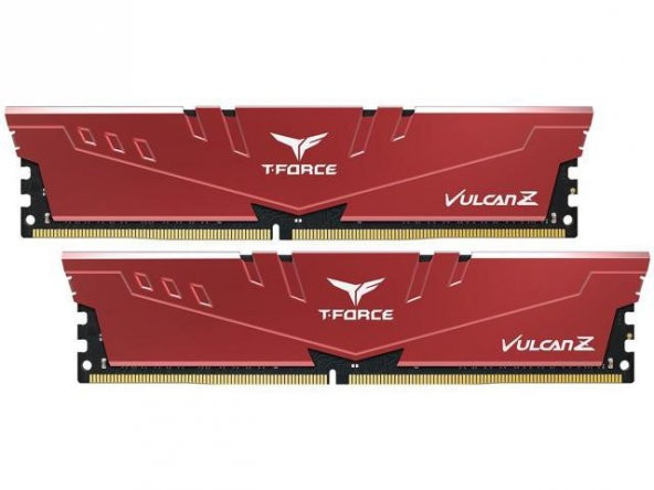 Team T-Force Vulcan Z Red 16GB (2x8GB) 3200MHz CL16 DDR4 Gaming Ram (TLZRD416G3200HC16CDC01)