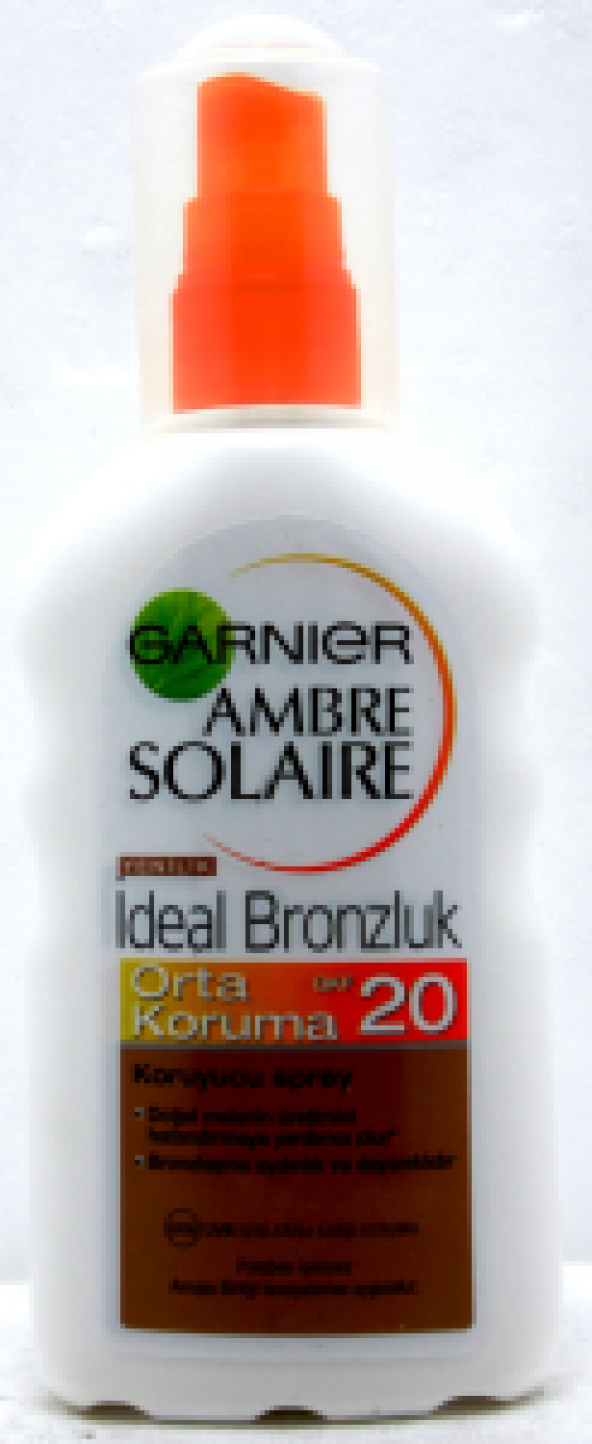 GARNIER AMBRE SOLAIRE F20 Süt Spry Ideal Bronzluk Orta Koruma 200ml