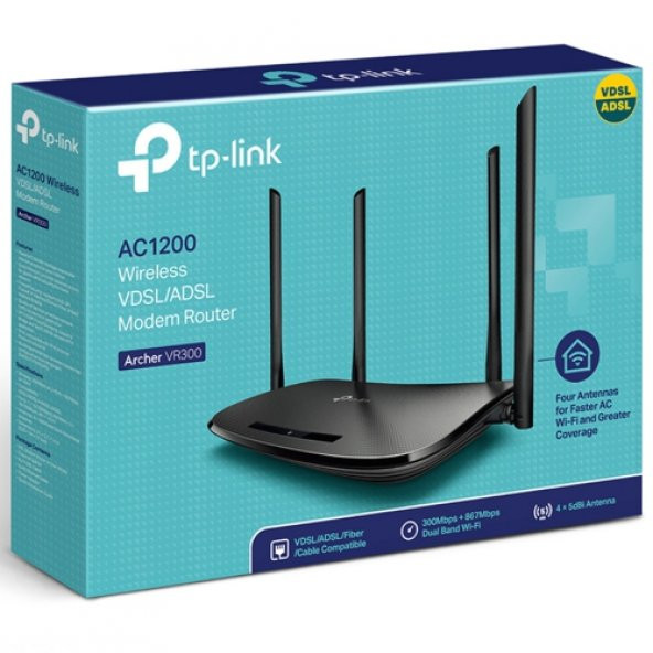 TP-Link Archer-VR300 AC1200 VDSL/ADSL Modem Router - 1