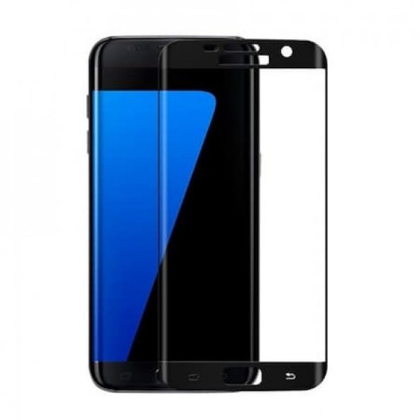 Samsung S7 EDGE (G935) Kavisli Renkli NANO Ekran Koruyucu Siyah
