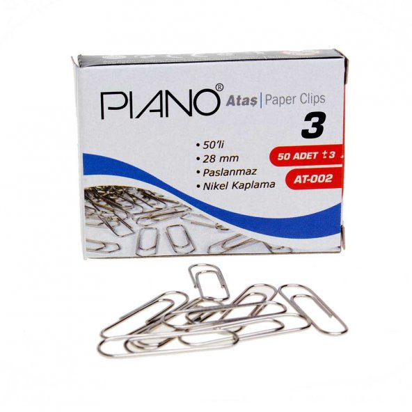 Piano 3No Nikel Atas 28mm 50li