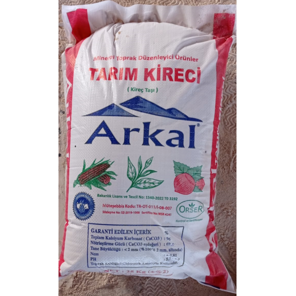 Tarım Kireci-25 KG (CaCO3 %96)