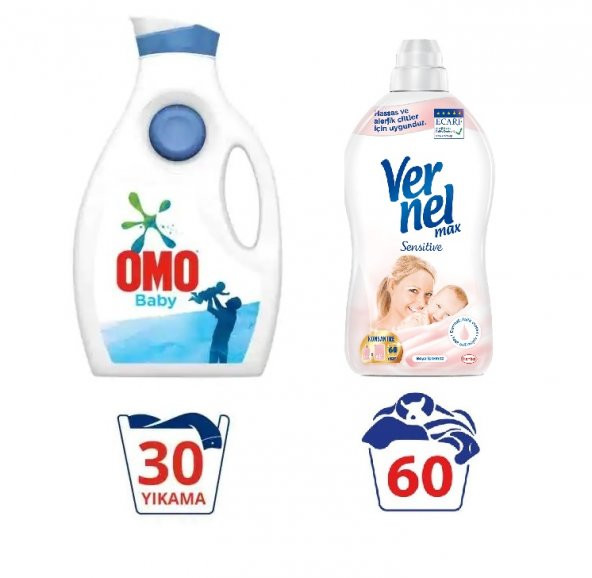 OMO Baby Bebek Sıvı Çamaşır Deterjanı Vernel Sensitive Yumuşatıcı