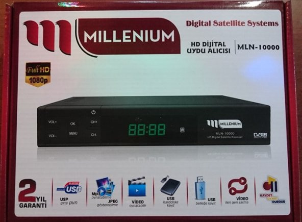 Millenium Mln 10000 Kasali Full Hd Uydu Alıcısı