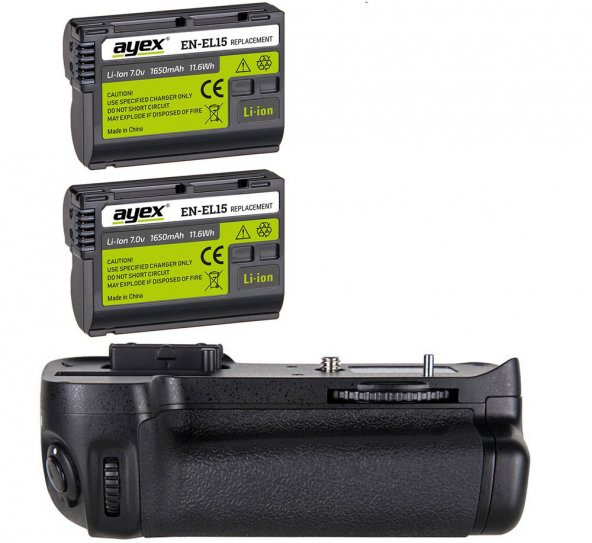 Nikon D7200, D7100 İçin Ayex AX-D7100 Battery Grip + 2 Adet EN-EL15B Batarya