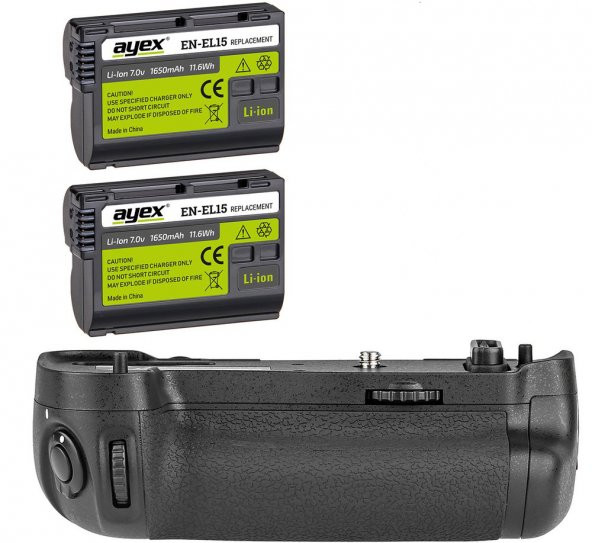 Nikon D750 İçin Ayex AX-D750 Battery Grip + 2 Ad. EN-EL15B Batarya