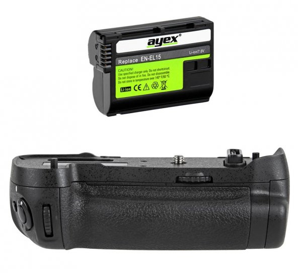 Nikon D500 İçin Ayex AX-D500 Battery Grip + 1 Ad. EN-EL15B Batarya