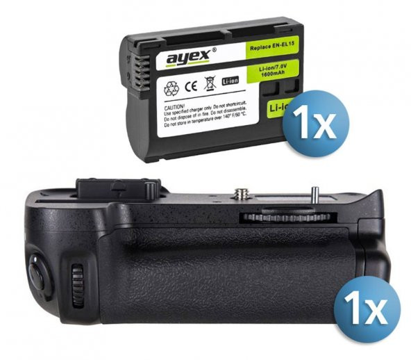 Nikon D7200, D7100 İçin Ayex AX-D7100 Battery Grip + 1 Adet EN-EL15B Batarya - 5