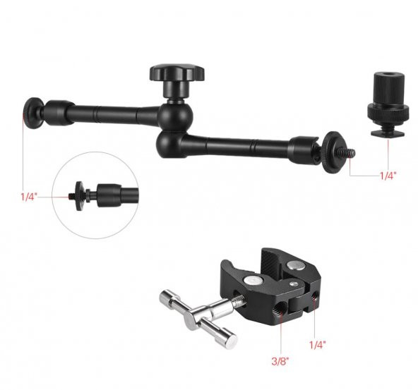 11 inç Magic Arm (Kol) + Super Crab Clamp Kelepçe - 6