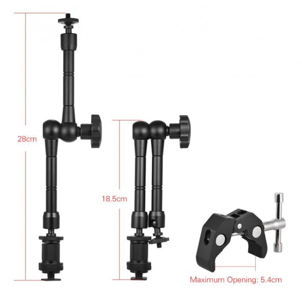 11 inç Magic Arm (Kol) + Super Crab Clamp Kelepçe - 7