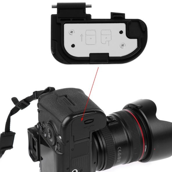 Canon EOS 70D İçin Batarya (Pil) Yeri Kapağı - 7