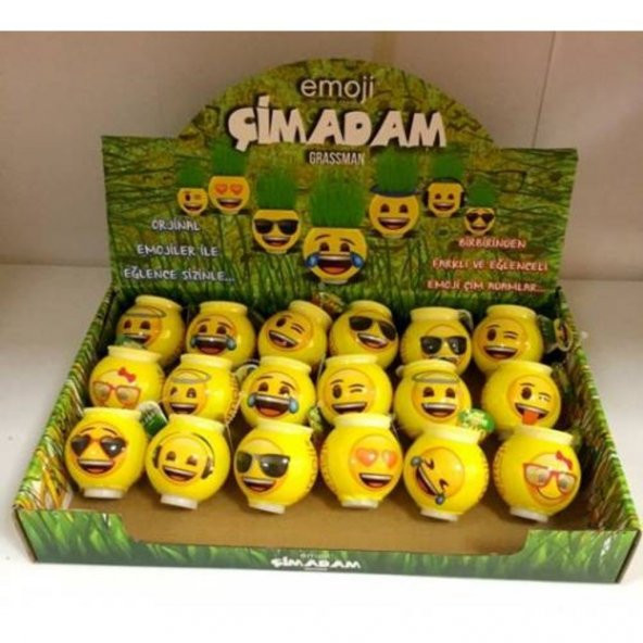 Emojili  Çim adam orijinal lisanslı ürün emoji çim adam 24 adet - 2