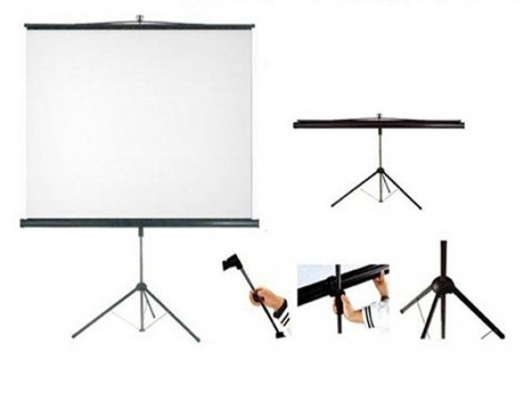 TRİPOD (AYAKLI) PROJEKSİYON PERDESİ (200x200) - 3