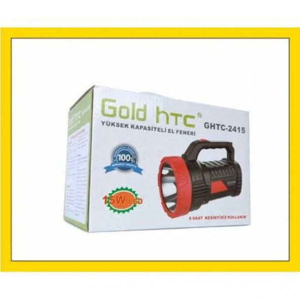 Gold HTC 15W Şarjlı El Feneri (GHTC-2415)
